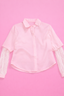 Camicia in raso manico in pizzo