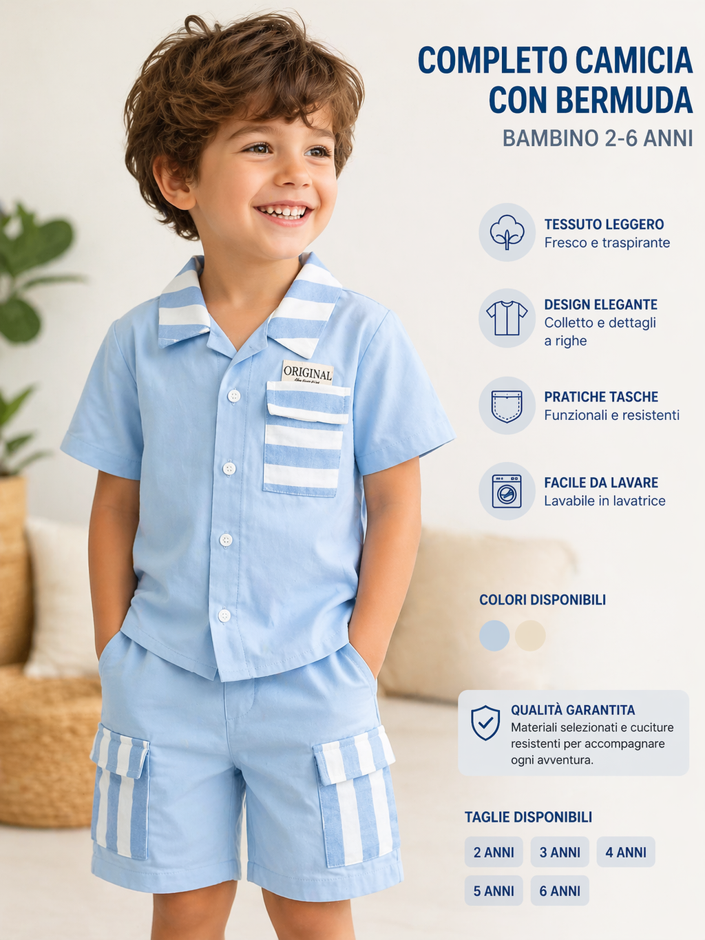 Set Casual Original Azzurro 6844