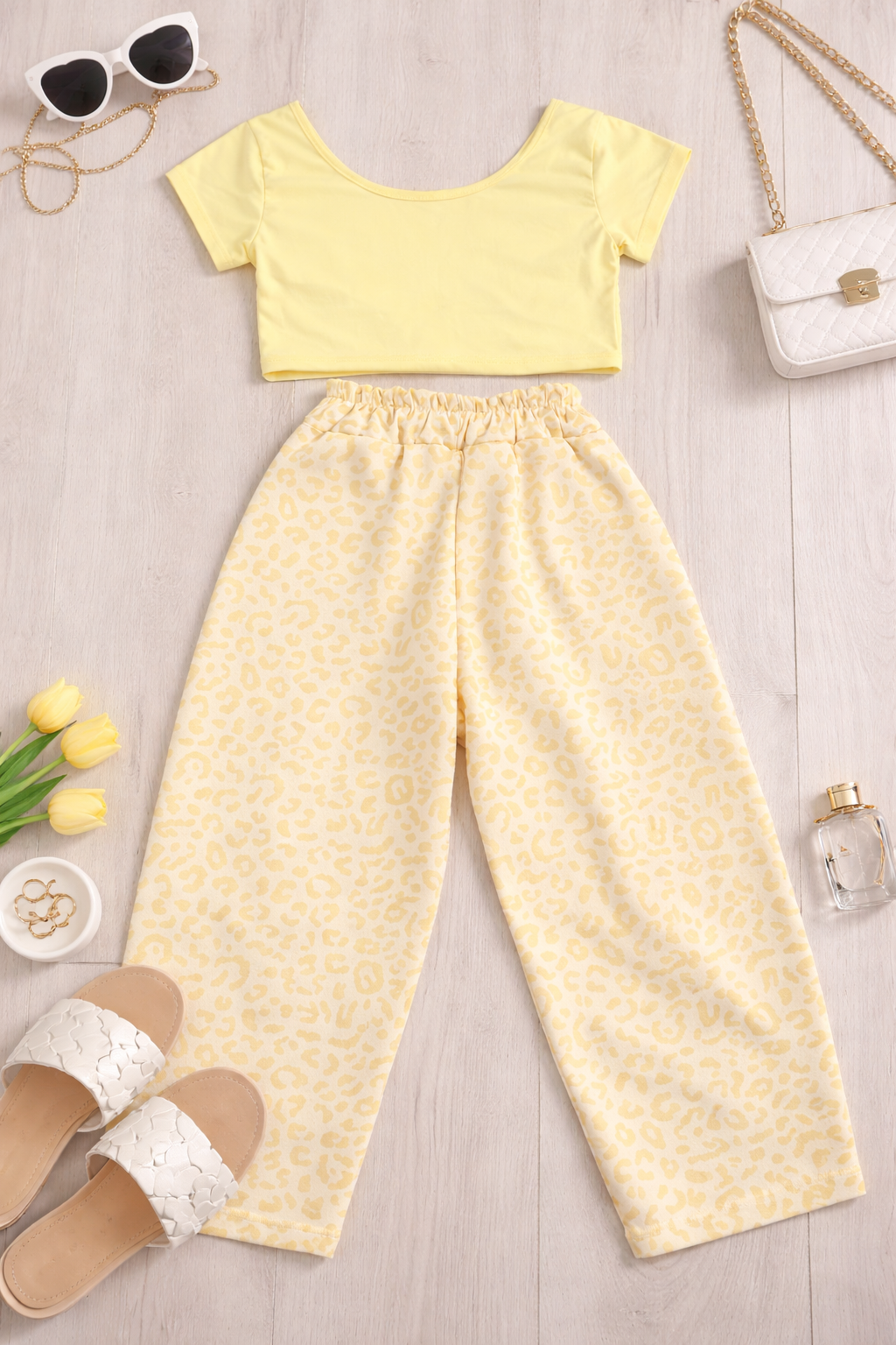 Top + Pantalone Balloon Giallo Art 26113