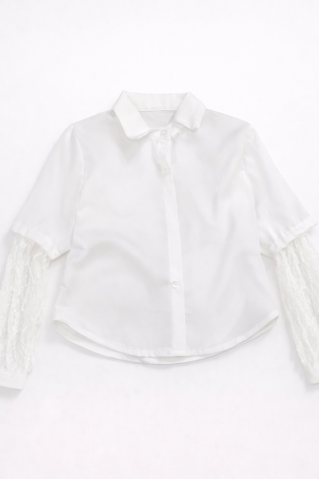 Camicia in raso manico in pizzo Immagine secondaria del prodotto