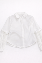 Camicia in raso manico in pizzo