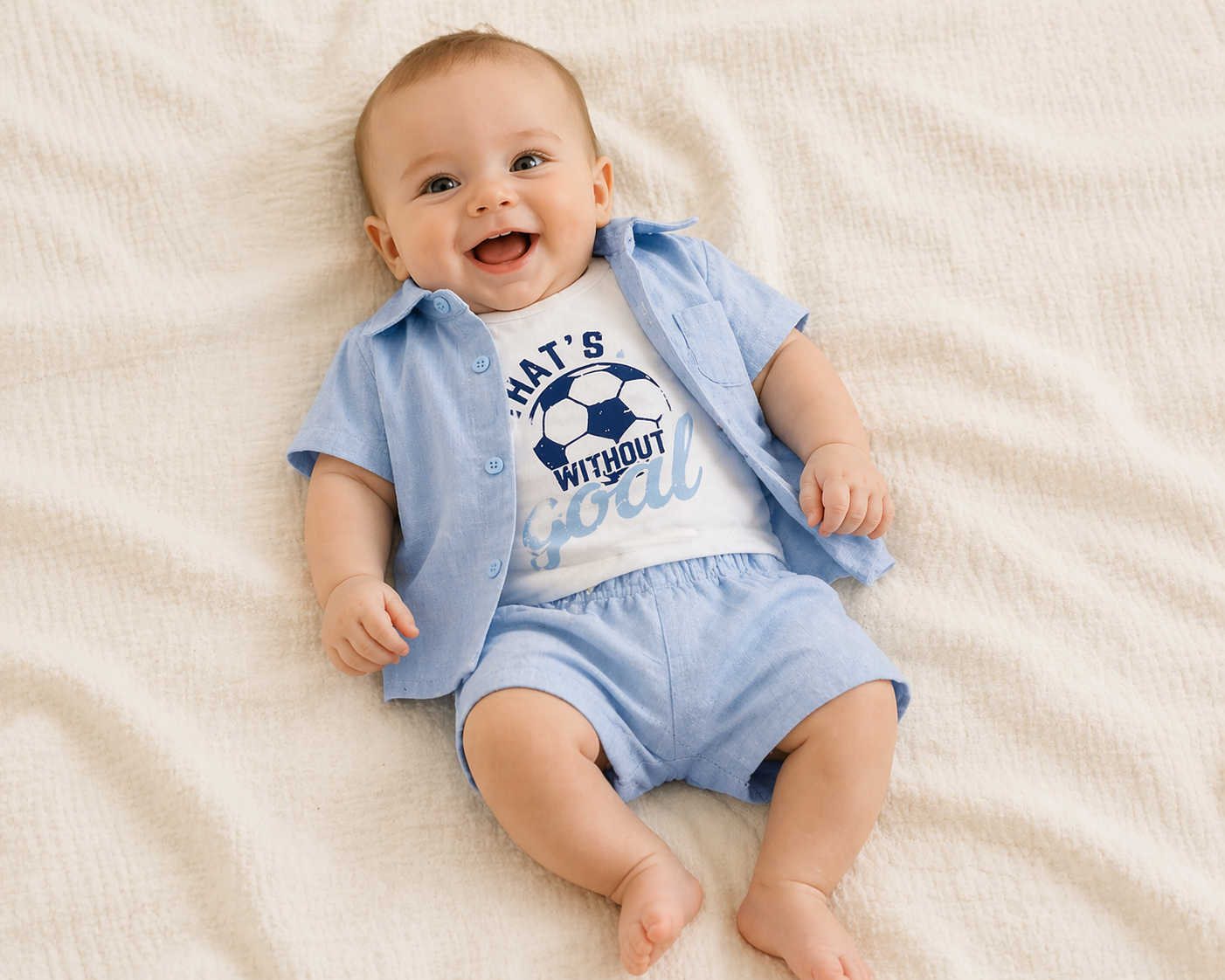 Cordinato 3PZ Baby Azzurro Art 1205