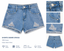 Shorts Denim Strass Art 1085