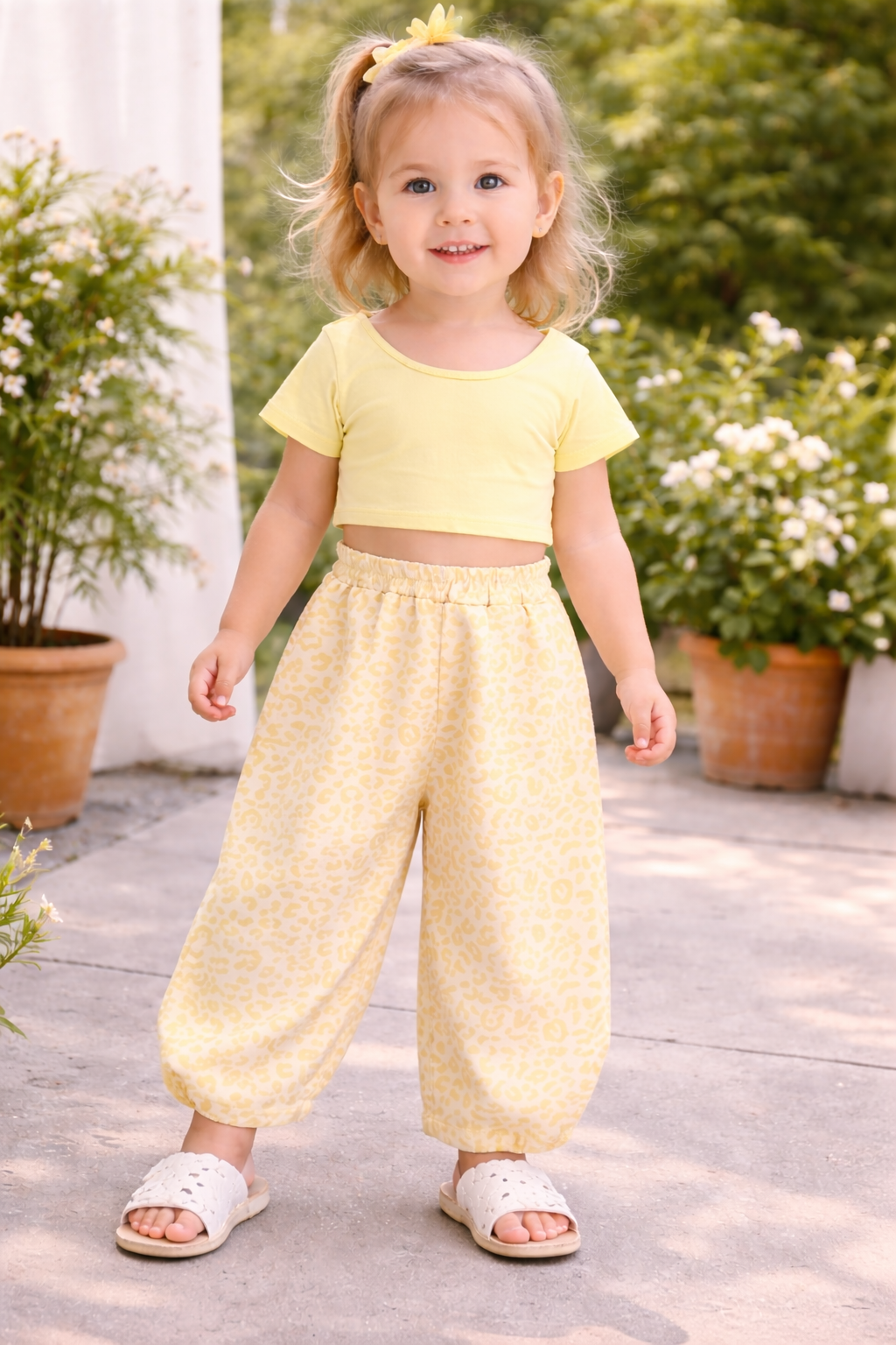 Top + Pantalone Balloon Giallo Art 26113 Immagine secondaria del prodotto