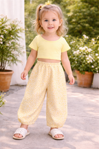 Top + Pantalone Balloon Giallo Art 26113